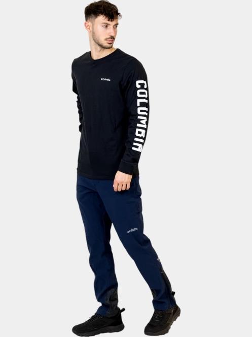 Columbia Rockaway RIVer Graphic LS Tee férfi hosszú ujjú póló fekete színben 6