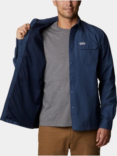 Columbia Landroamer Lined Shirt férfi hosszú ujjú ing kék színben 6
