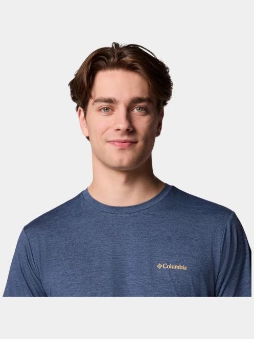 Columbia Kwick Hike Back Graphic SS Tee férfi rövid ujjú sport póló kék színben 5