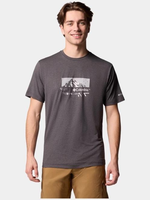 Columbia Kwick Hike Graphic SS Tee férfi rövid ujjú sport póló fekete színben 2