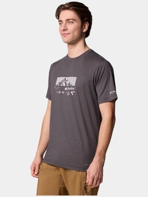 Columbia Kwick Hike Graphic SS Tee férfi rövid ujjú sport póló fekete színben 3