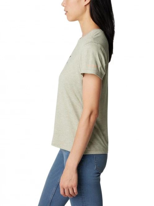 Columbia Sloan Ridge Graphic Short Sleeve Tee női rövid ujjú póló zöld színben 3