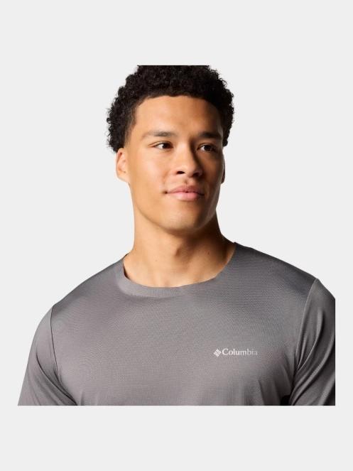 Columbia Three Pitch Short Sleeve Crew férfi rövid ujjú sport póló szürke színben 5