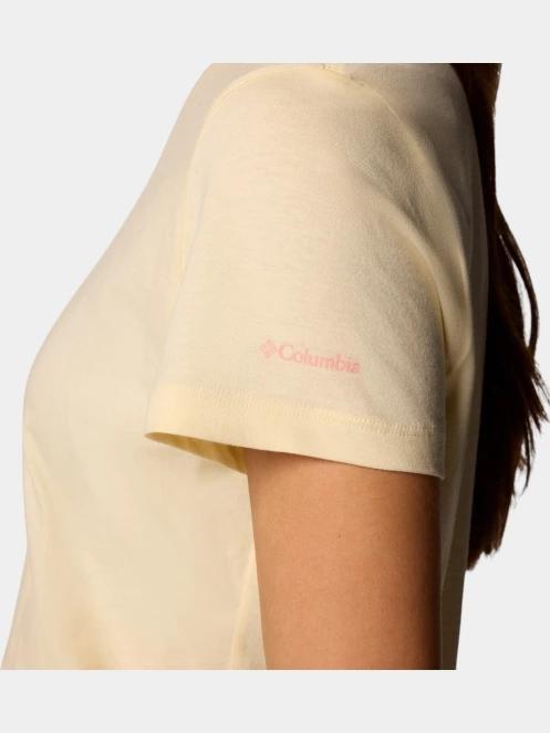 Columbia Ruby Springs Graphic Fitted Short Sleeve Shirt női rövid ujjú póló sárga színben 7