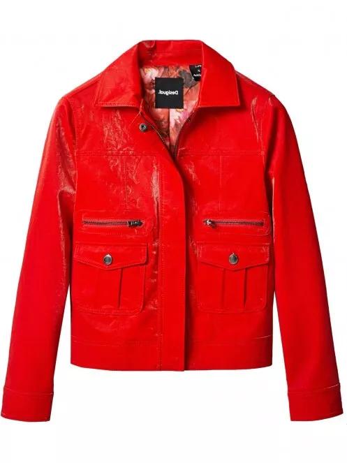 Desigual Chaq Primavera női bőrdzseki piros színben 5