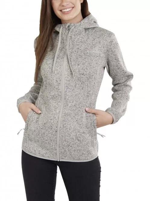 Fundango Share Hooded Fleece női kapucnis pulóver fehér színben 5