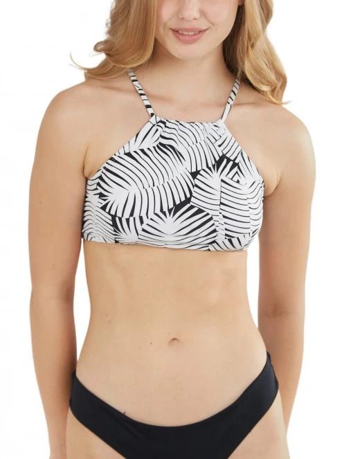 Fundango Hogg High Neck Top női bikini felső fehér színben 2