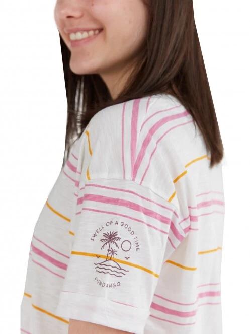 Fundango Nissa T-shirt női rövid ujjú póló fehér színben 5