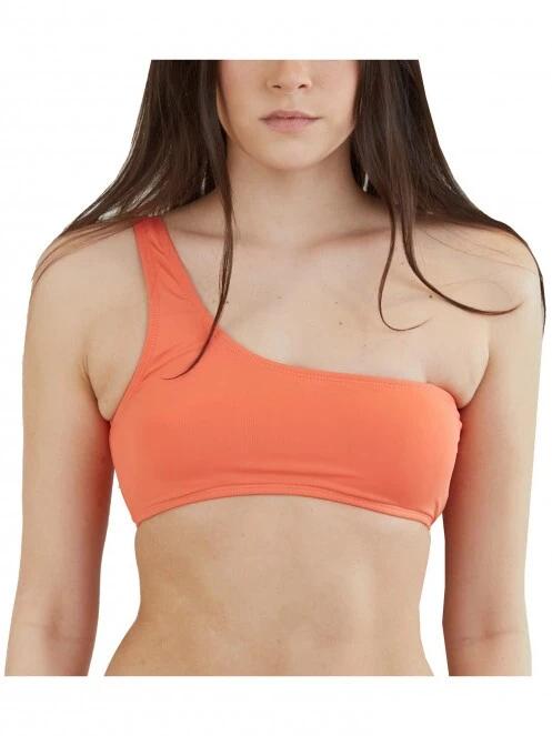 Fundango Madison One Shoulder Top női bikini felső narancssárga színben 2