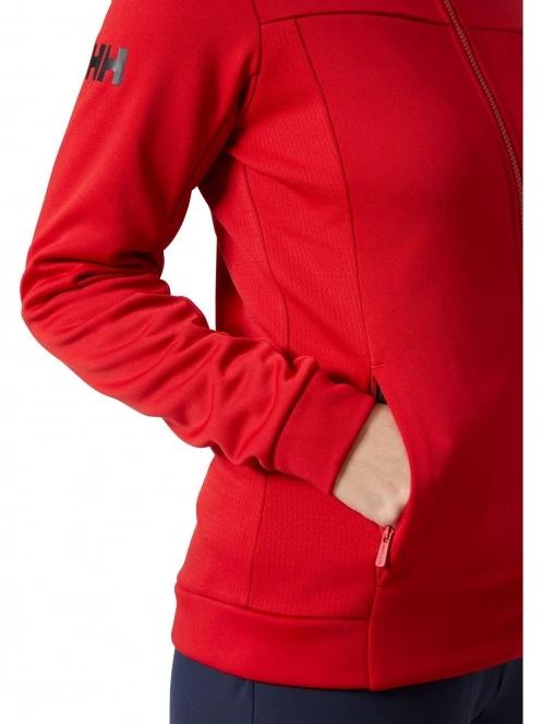 Helly Hansen W Crew Fleece Jacket női polár pulóver piros színben 4