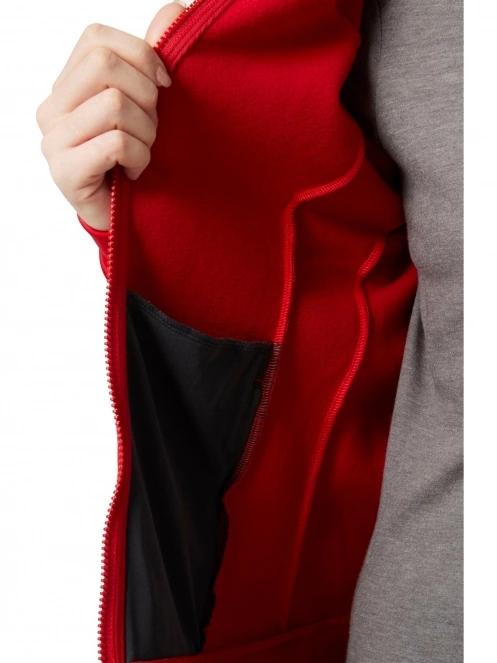 Helly Hansen W Crew Fleece Jacket női polár pulóver piros színben 5