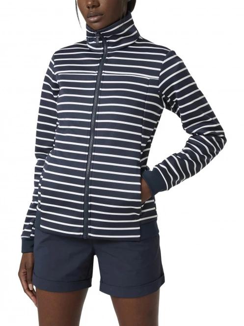 Helly Hansen W Crew Fleece Jacket női polár pulóver kék színben 2