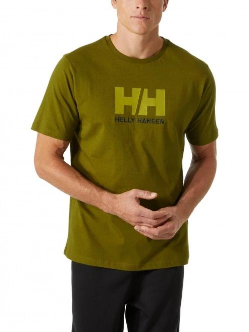 Helly Hansen Hh Logo T-Shirt férfi rövid ujjú póló oliva színben 2