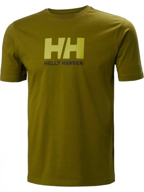 Helly Hansen Hh Logo T-Shirt férfi rövid ujjú póló oliva színben 4