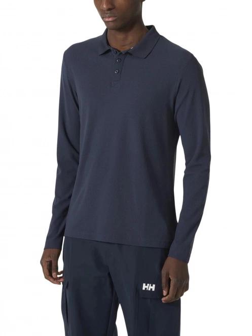 Helly Hansen Crewline Ls Polo férfi hosszú ujjú póló sötétkék színben 2