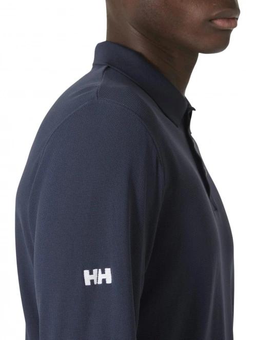 Helly Hansen Crewline Ls Polo férfi hosszú ujjú póló sötétkék színben 5