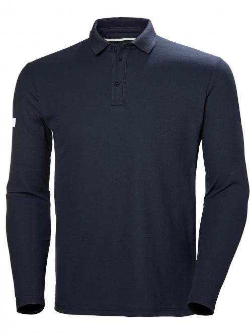 Helly Hansen Crewline Ls Polo férfi hosszú ujjú póló sötétkék színben 6