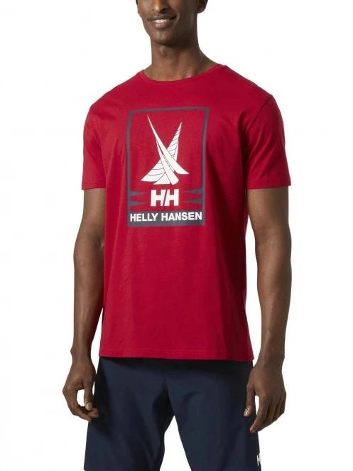 Helly Hansen Shoreline T-Shirt 2.0 férfi rövid ujjú póló piros színben 2