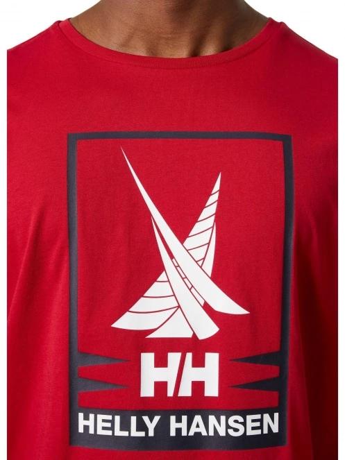 Helly Hansen Shoreline T-Shirt 2.0 férfi rövid ujjú póló piros színben 4
