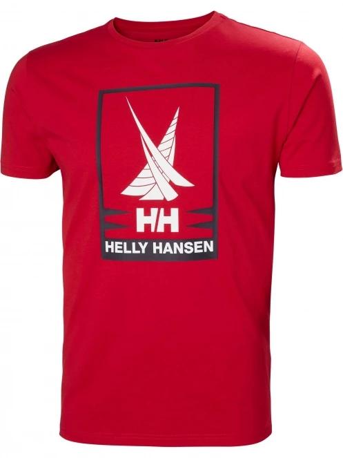 Helly Hansen Shoreline T-Shirt 2.0 férfi rövid ujjú póló piros színben 6