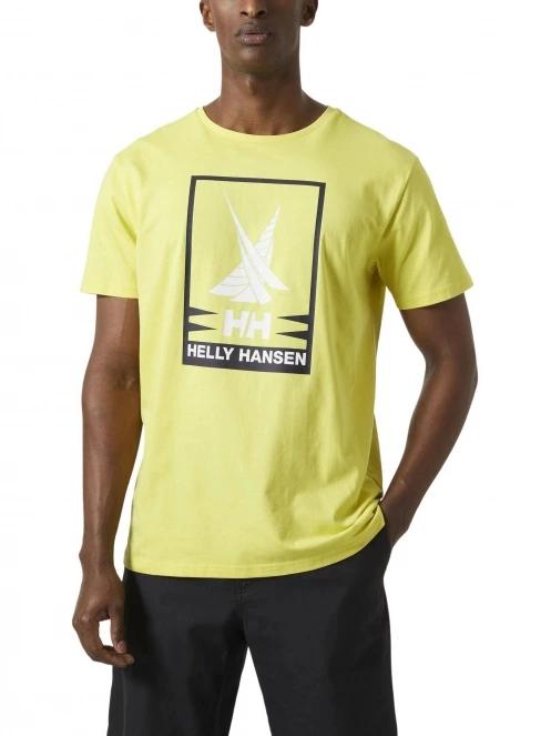 Helly Hansen Shoreline T-Shirt 2.0 férfi rövid ujjú póló sárga színben 2