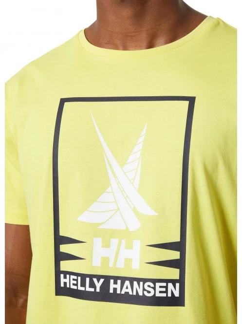 Helly Hansen Shoreline T-Shirt 2.0 férfi rövid ujjú póló sárga színben 4