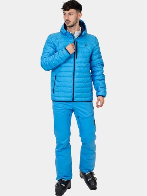 Spyder Zenith Hooded Down Jacket férfi steppelt átmeneti kabát kék színben 5