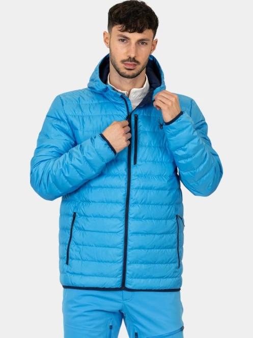 Spyder Zenith Hooded Down Jacket férfi steppelt átmeneti kabát kék színben 6