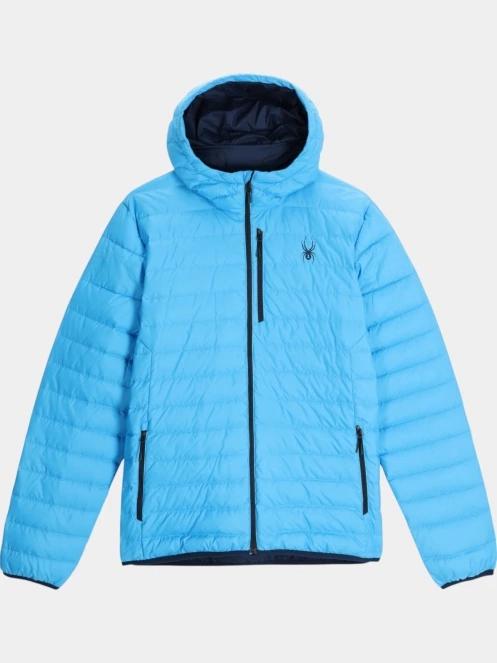 Spyder Zenith Hooded Down Jacket férfi steppelt átmeneti kabát kék színben 8