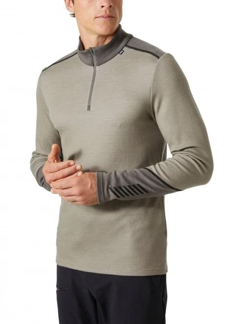 Helly Hansen Lifa Merino Midweight 1/2 Zip férfi aláöltöző felső szürke színben 2