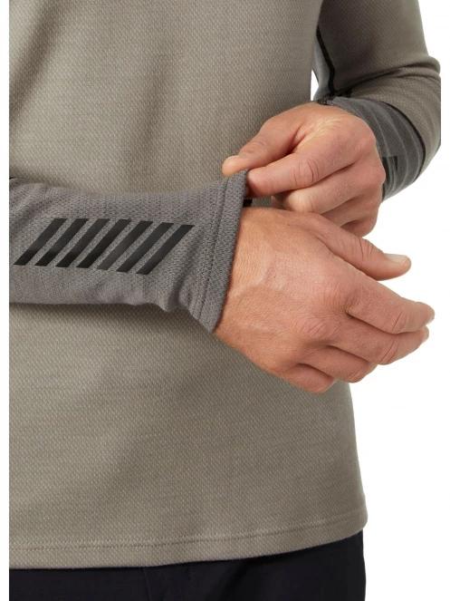 Helly Hansen Lifa Merino Midweight 1/2 Zip férfi aláöltöző felső szürke színben 5