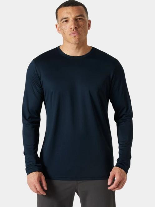 Helly Hansen Hh Tech Crew Ls 2.0 férfi hosszú ujjú sport póló sötétkék színben 2