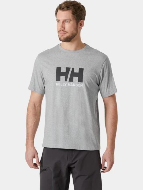 Helly Hansen Hh Logo T-Shirt 3.0 férfi rövid ujjú póló szürke színben 2