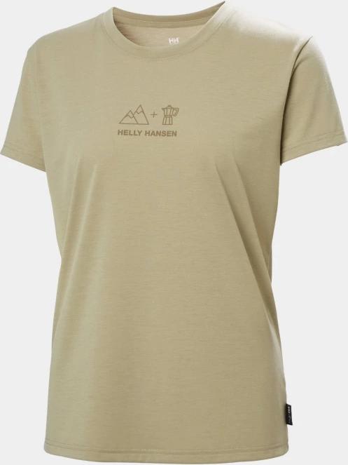 Helly Hansen W Skog Graphic Tee női rövid ujjú póló oliva színben 5