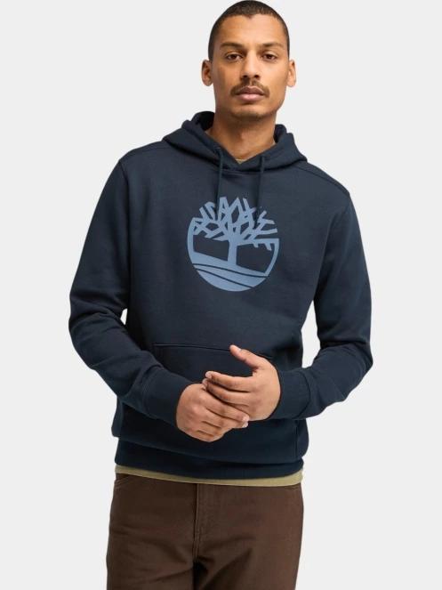 Timberland Tree Logo Hoodie férfi kapucnis pulóver sötétkék színben 2