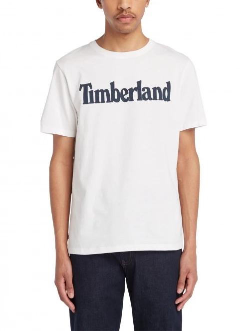 Timberland Kennebec River Ss Linear Logo Tee férfi rövid ujjú póló fehér színben 2