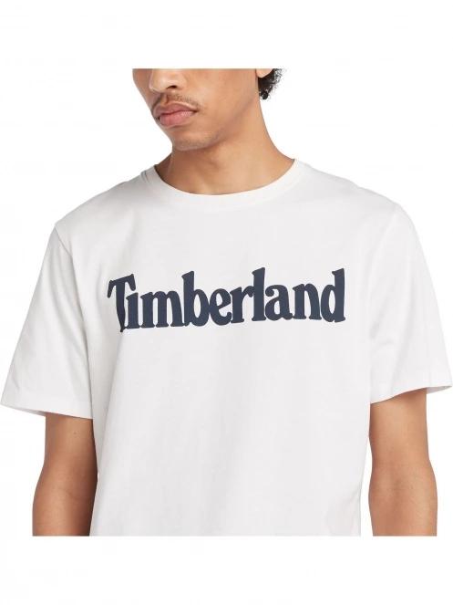 Timberland Kennebec River Ss Linear Logo Tee férfi rövid ujjú póló fehér színben 6