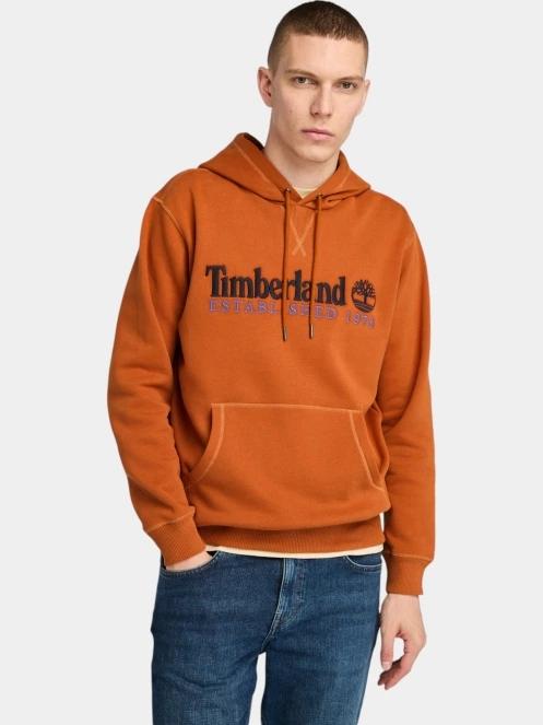 Timberland 1973 Embroidery Logo Hoodie férfi kapucnis pulóver barna színben 2