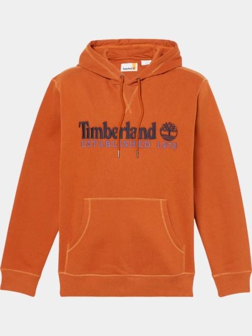 Timberland 1973 Embroidery Logo Hoodie férfi kapucnis pulóver barna színben 6