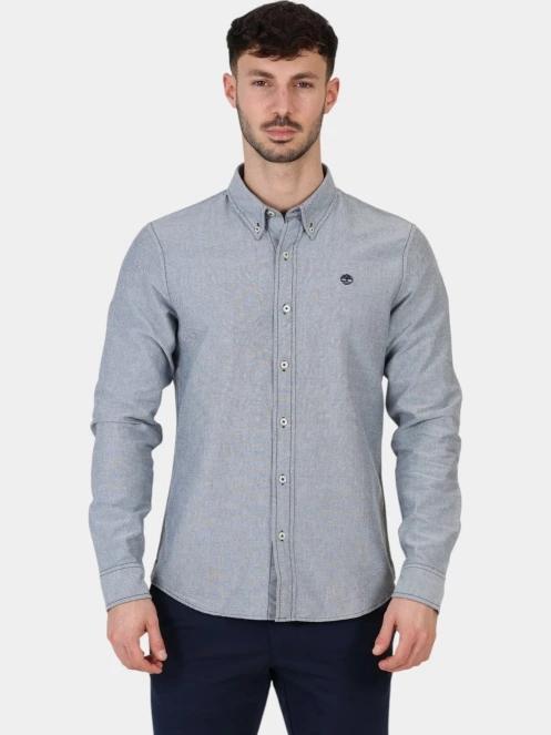 Timberland Oxford Shirt férfi hosszú ujjú ing sötétkék színben 2