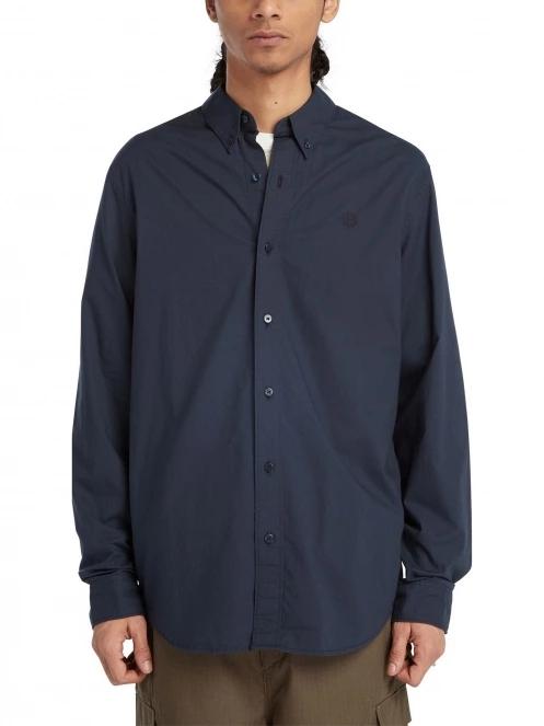 Timberland Stretch Poplin Shirt férfi hosszú ujjú ing sötétkék színben 2