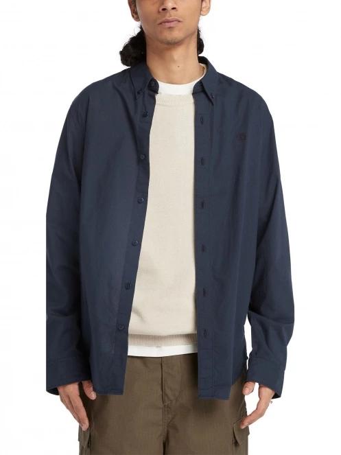 Timberland Stretch Poplin Shirt férfi hosszú ujjú ing sötétkék színben 4
