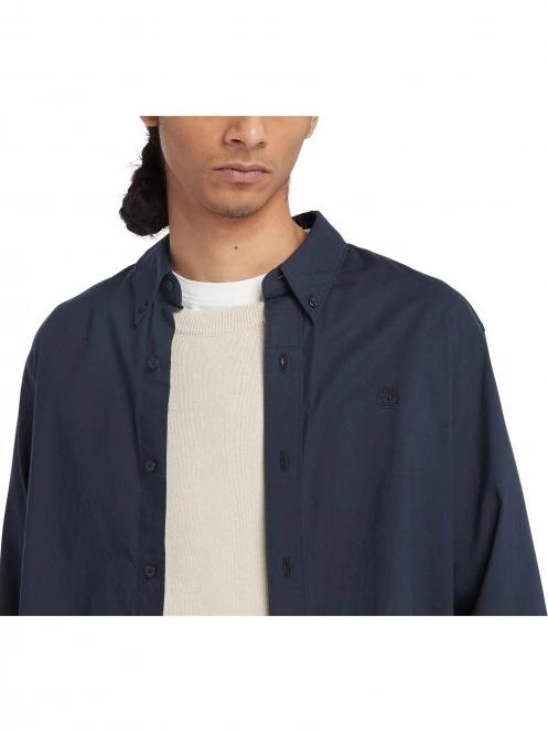 Timberland Stretch Poplin Shirt férfi hosszú ujjú ing sötétkék színben 6