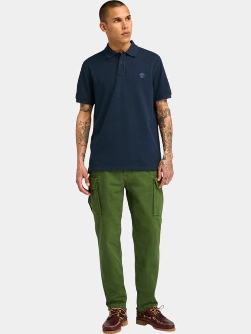 Timberland Pique Short Sleeve Polo férfi galléros póló sötétkék színben 4