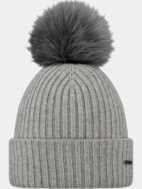 Barts Kenzie Beanie női bojtos sapka szürke színben 2