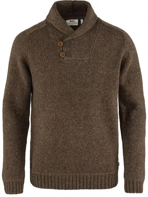 Fjallraven Lada Sweater M férfi kötött pulóver barna színben 2