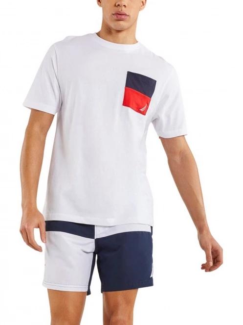 Nautica Edwin T-Shirt férfi rövid ujjú póló fehér színben 2