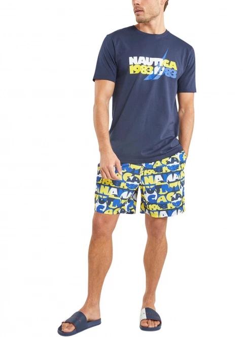 Nautica Omari 6” Swim Short férfi beach short sárga színben 4
