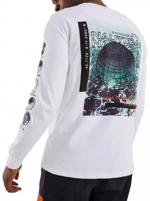 Nautica Marmora LS T-Shirt férfi hosszú ujjú póló fehér színben 3