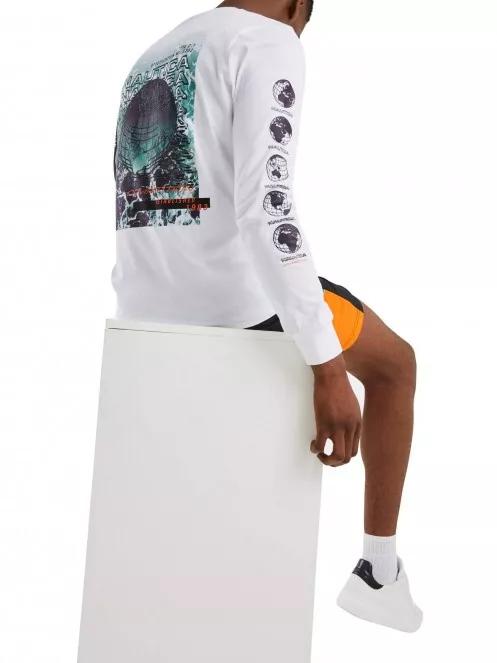Nautica Marmora LS T-Shirt férfi hosszú ujjú póló fehér színben 5